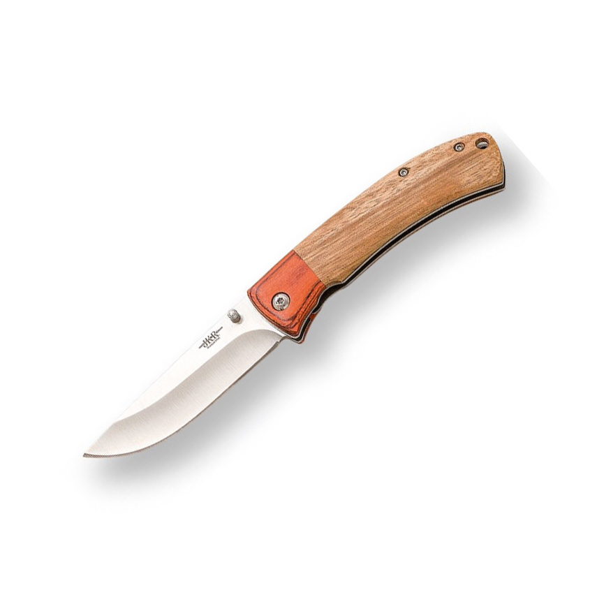 Sportmesser mit Zebraholzgriff und Redwood-Zwinge mit 8,3 cm Klin...