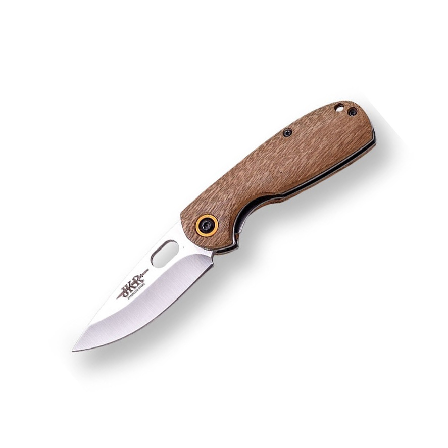 Sportmesser mit Zebraholzgriff und 6,5 cm Klinge