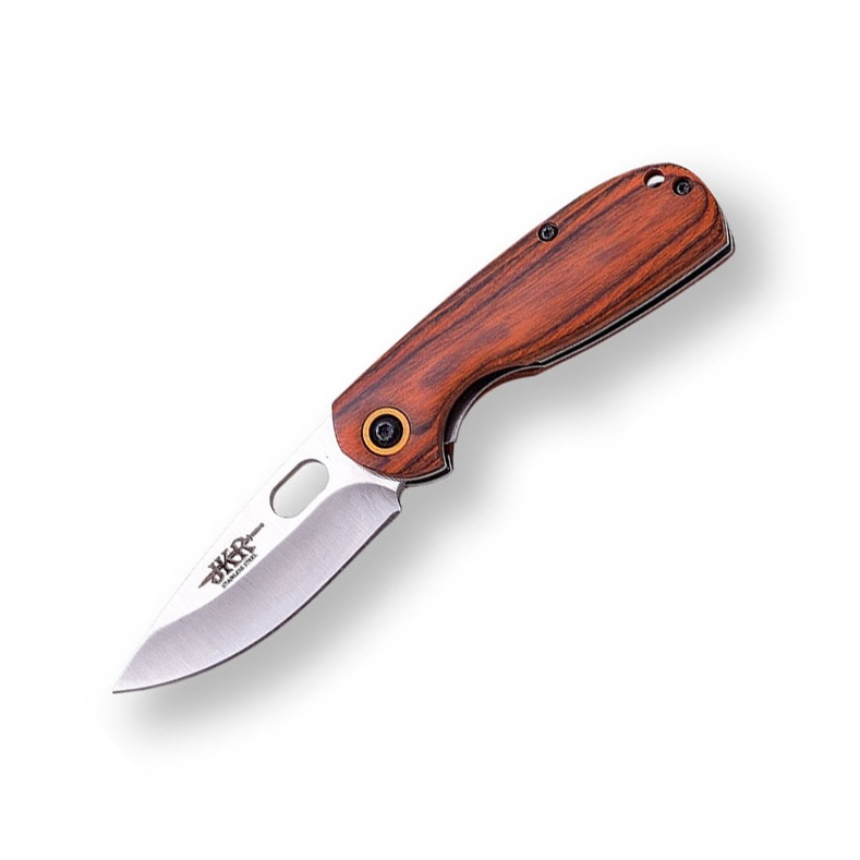 Sportmesser mit Pakkaholzgriff und 6,5 cm Klinge