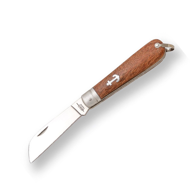 Couteau de marin avec manche en bois et lame de 8 cm