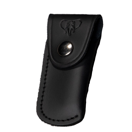 Canivete Cudeman com virola. Cabo em chifre de touro polido. Inclui bainha em pele.