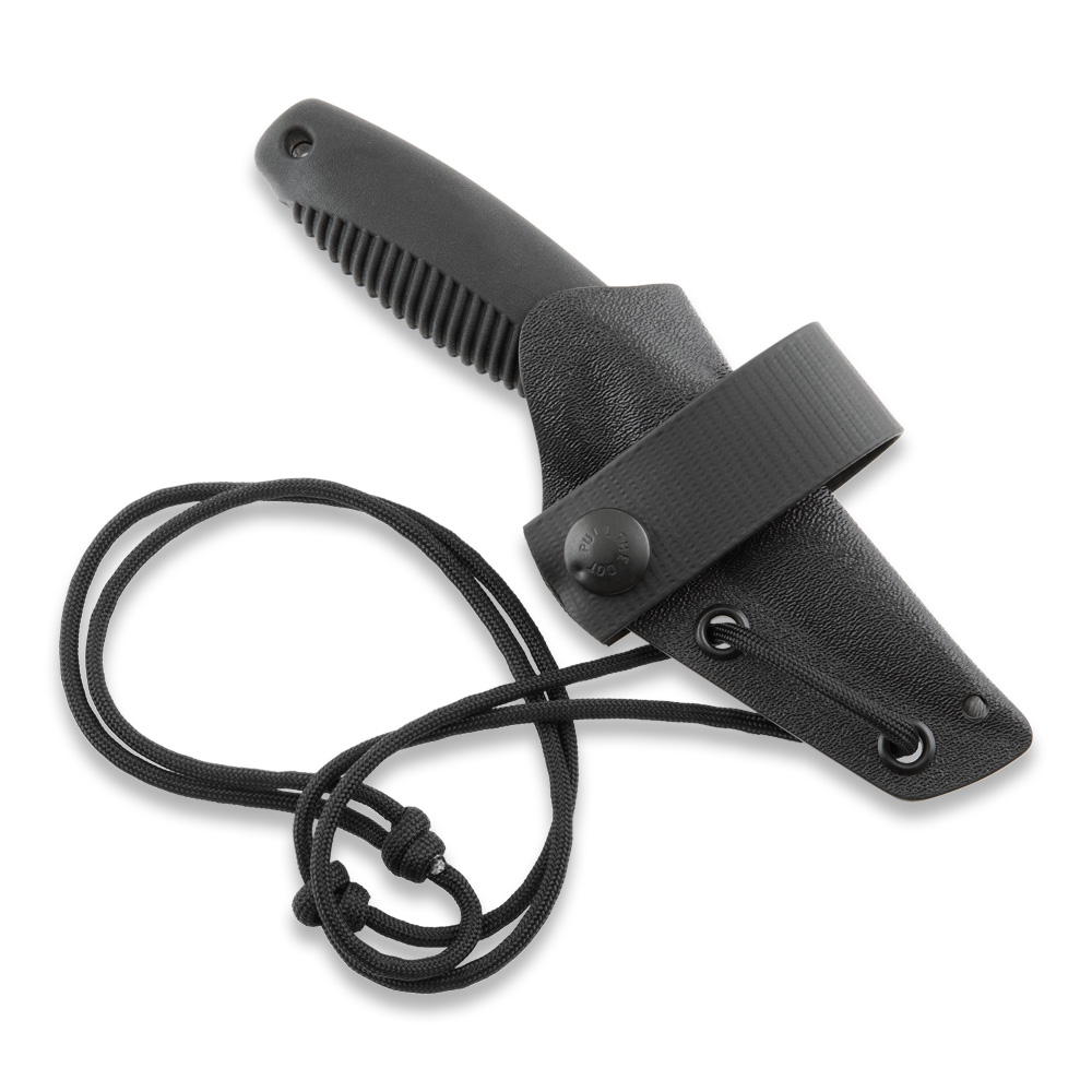Peltonen M23 Ranger Cub Survival Knife com cabo em TPE preto e bainha em Kydex