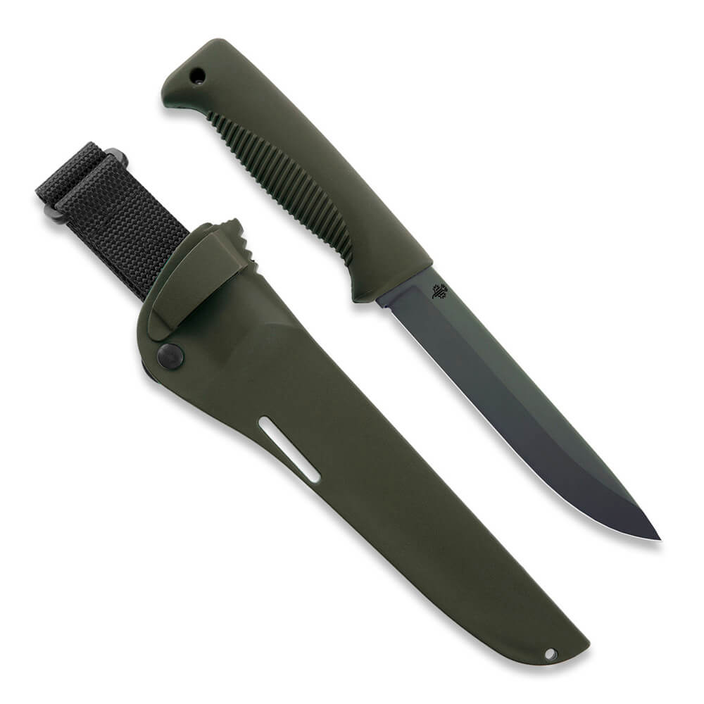 Cuchillo M95 Ranger Puukko con hoja recubierta de cerakote OD y m...