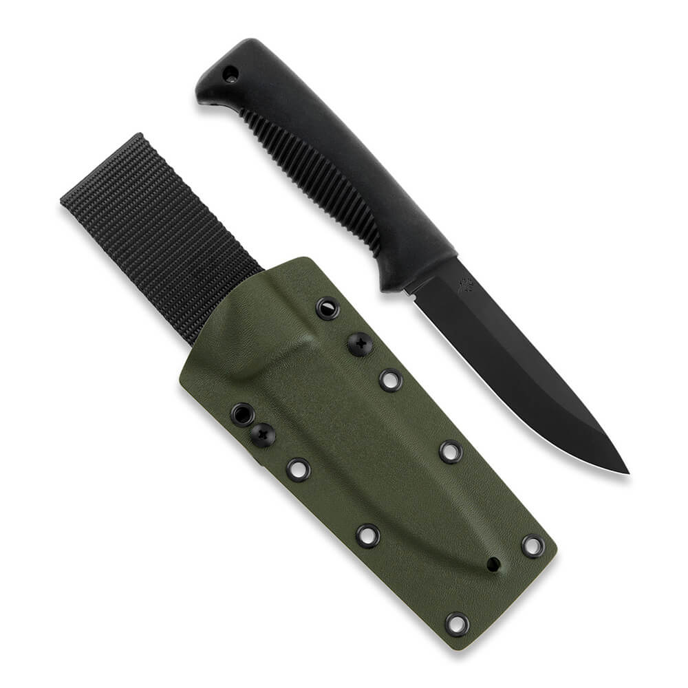 Cuchillo M07 Ranger Puukko con recubrimiento PTFE negro en la hoj...