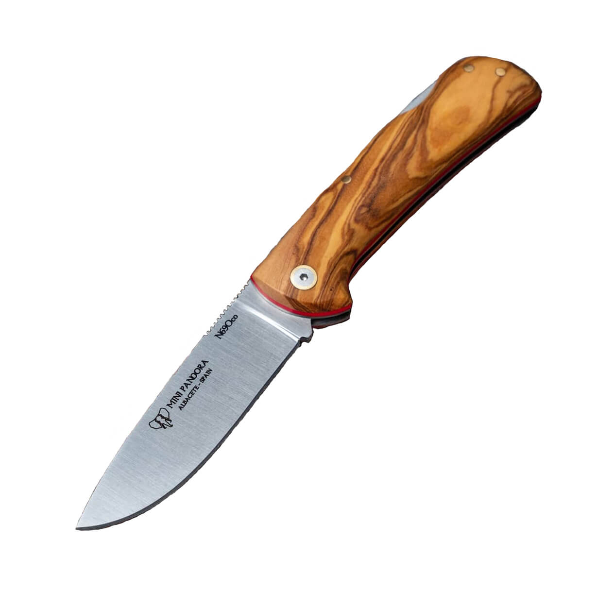 Cudeman Messer mit Olivenholzgriff. Inklusive Lederscheide.