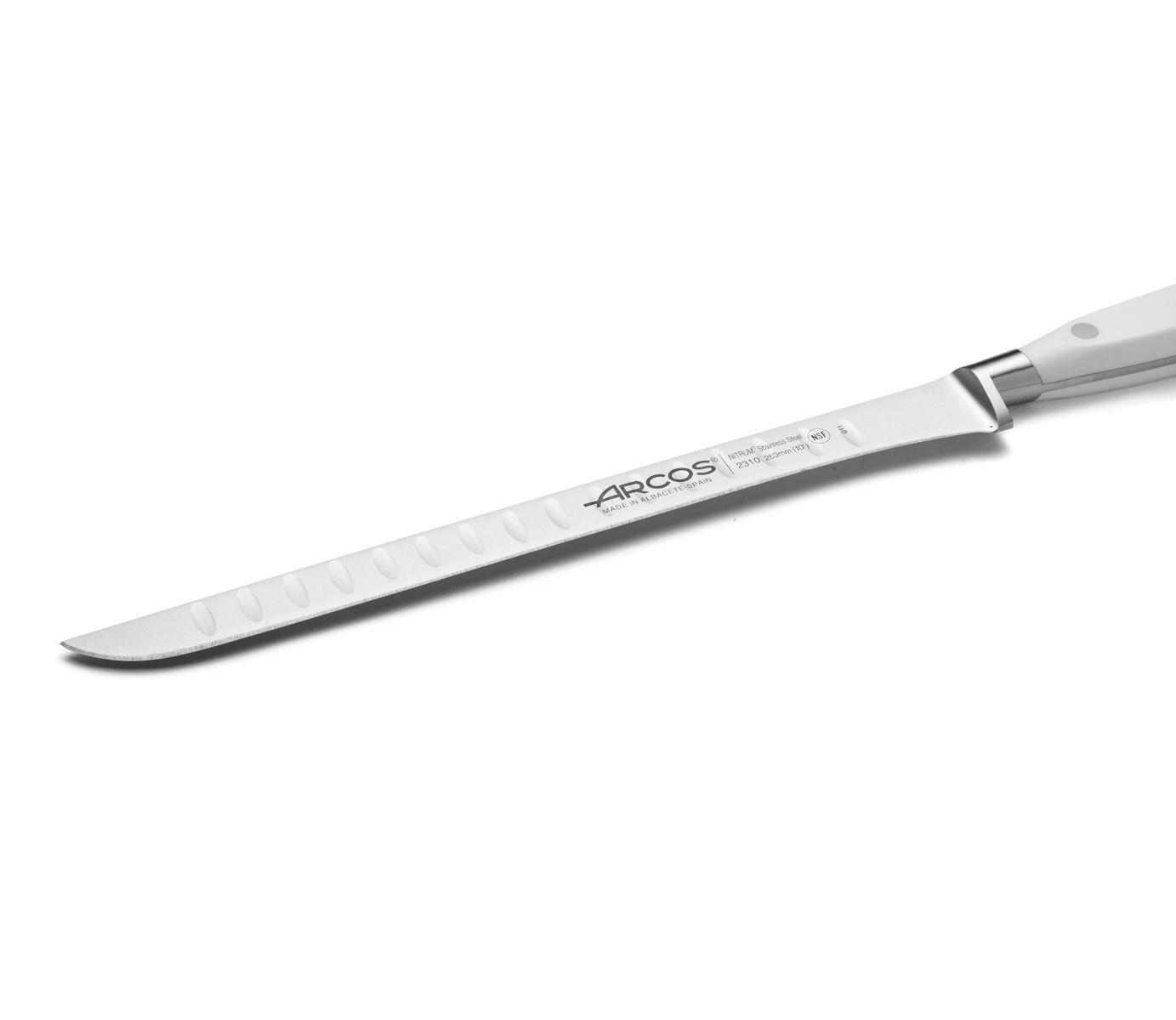 Arcos Riviera bianco Coltello da prosciutto a nido d'ape 25 cm