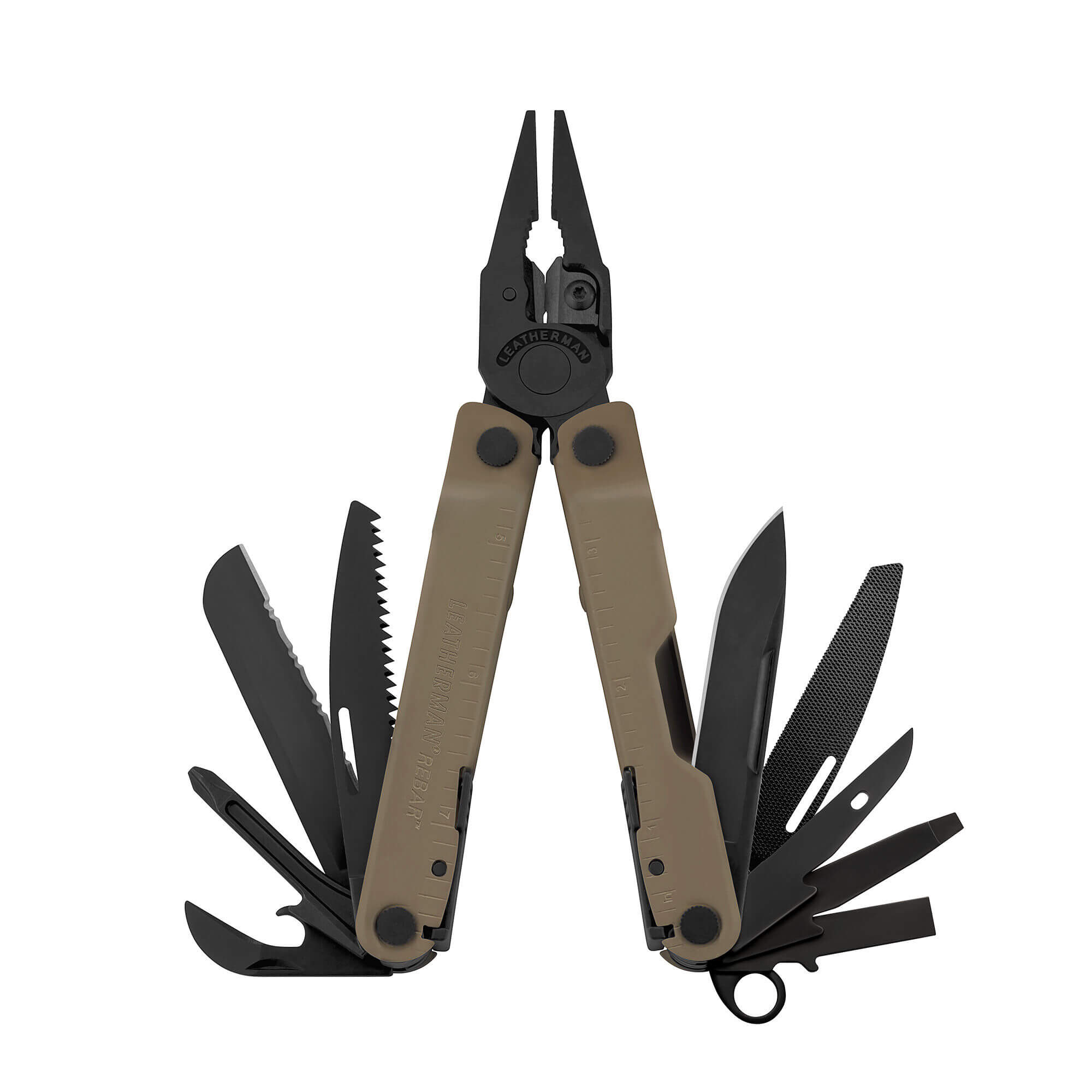 Leatherman Rebar Multifunktionszange Coyote und Tan mit 17 Einsat...
