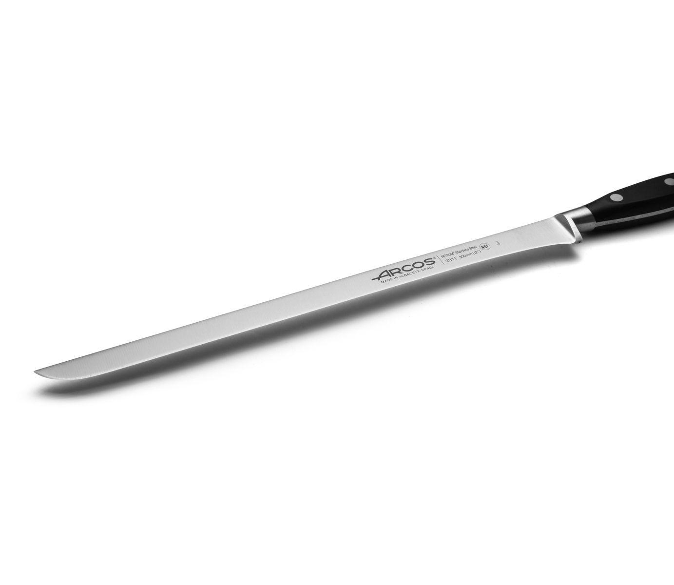 Arcos Riviera Schwarzes flexibles Schinkenmesser mit 30 cm Klinge