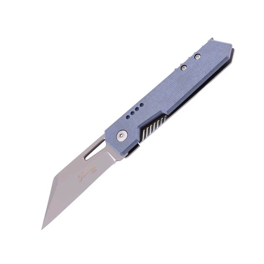 Pocket knife with G10 handle and 7cm D2 steel blade with linerloc...