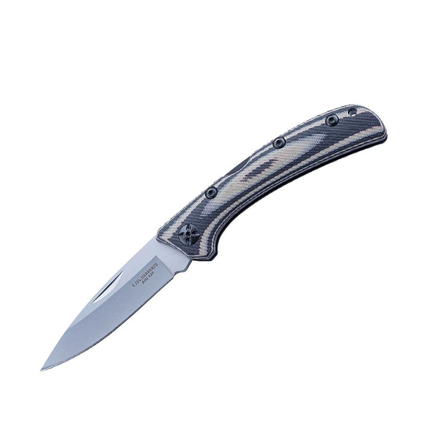 Taktisches Messer mit schwarzem G10-Griff und Lockback