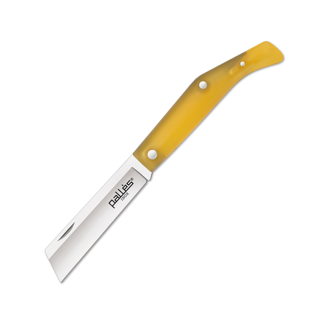 Canivete Pallés nº2 com ponta cortada e lâmina em aço inoxidável.