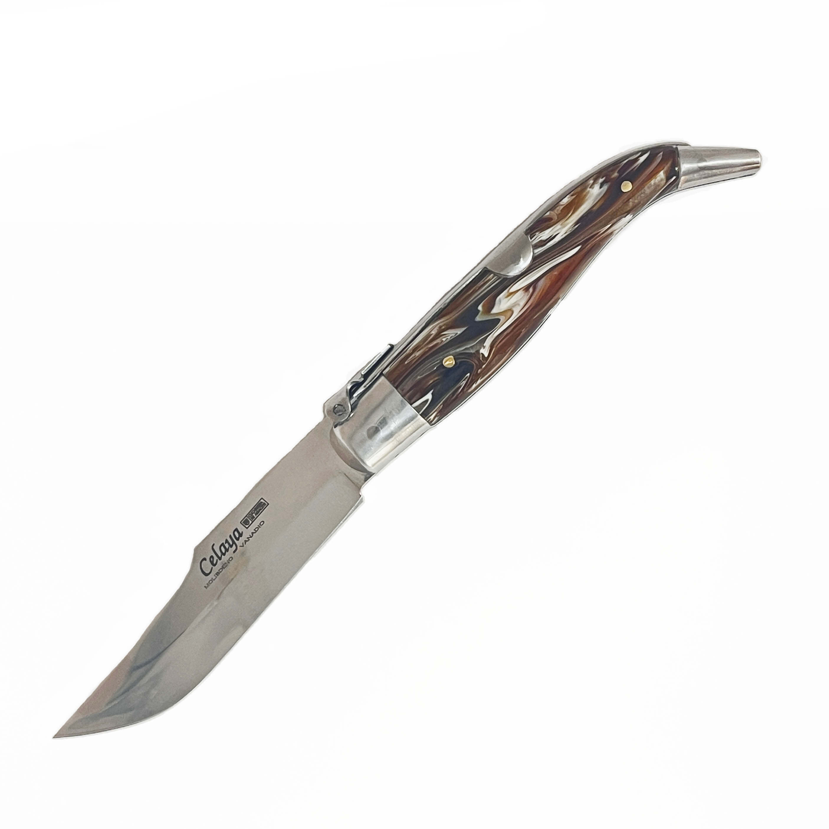 Couteau de poche classique d'Albacete avec lame en acier au carbo...