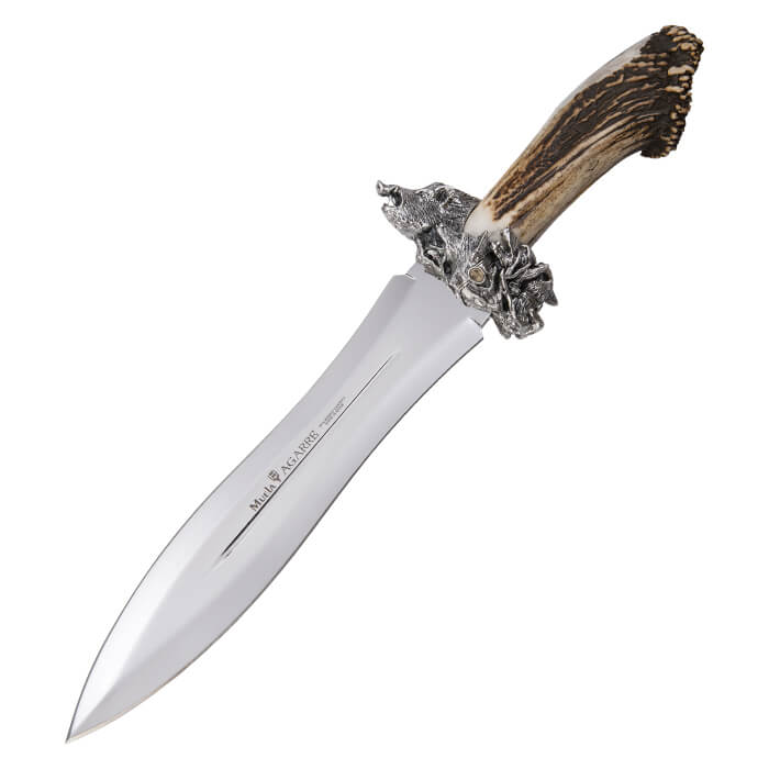 Faca de caça Muela Agarre Lujo com lâmina de dois gumes de 26,5 c...