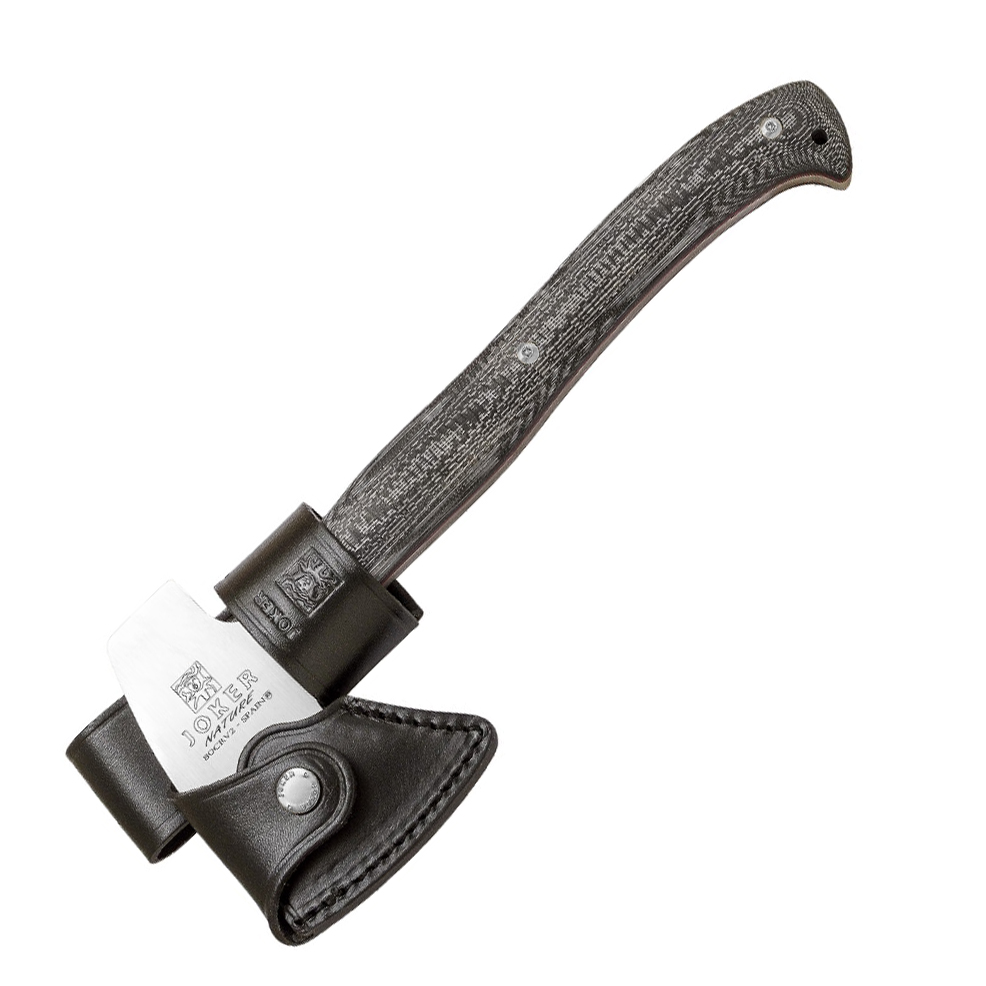 Hache Joker Nature avec manche en micarta canvas noire
