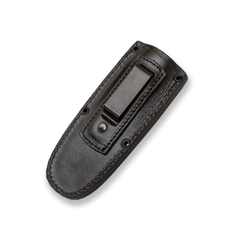 Joker Erizo TS2 con manico in micarta di tela nera. Fodero in pelle incluso.