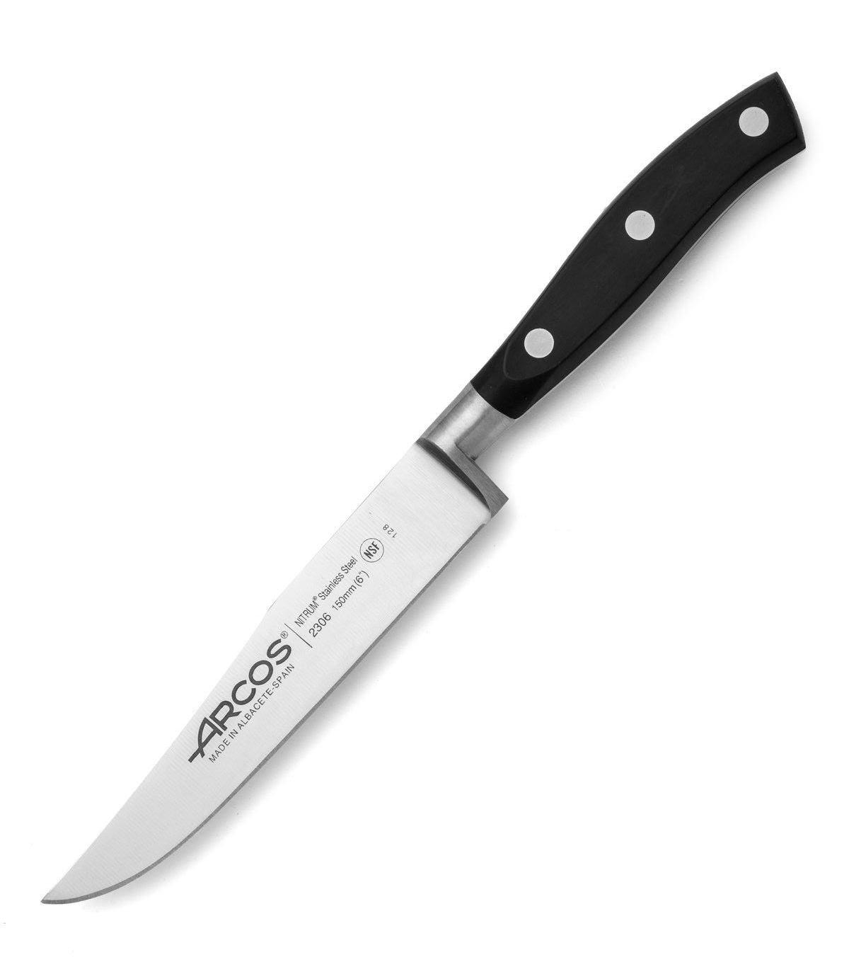Arcos Riviera Schwarz Riviera Küchenmesser mit 15 cm Klinge