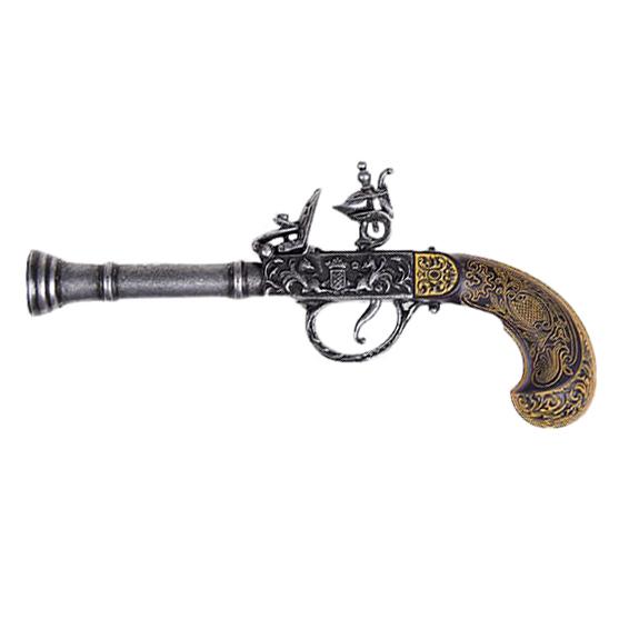 Réplica pistola de chispa antigua S.XVIII