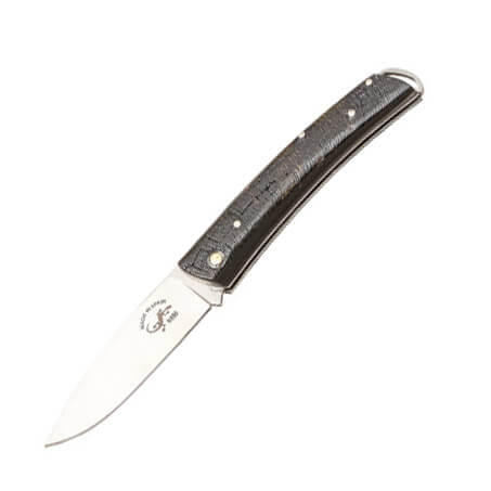 Taschenmesser mit natürlichem Büffelhorngriff und 6,5 cm Böhler N...