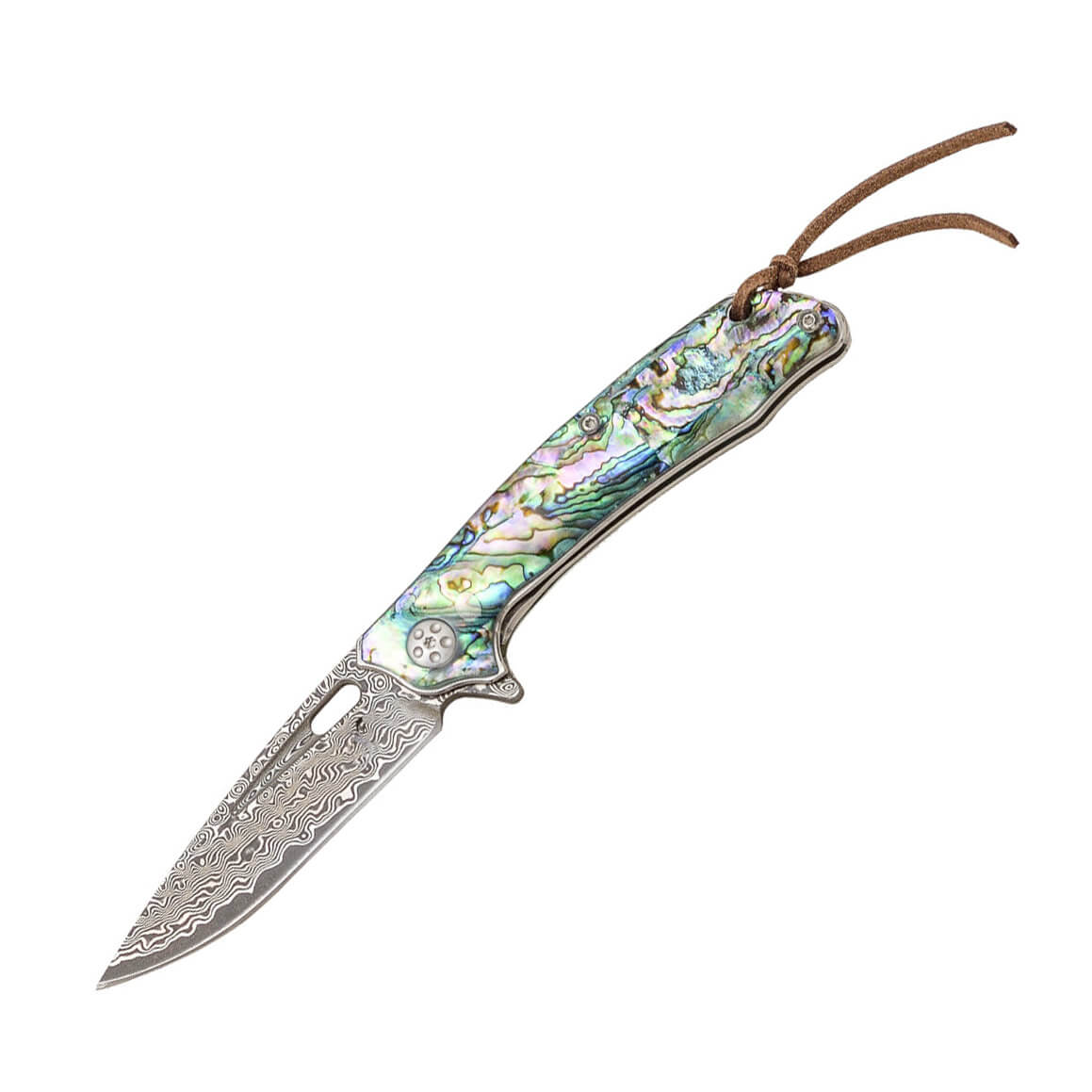 Couteau de poche tactique avec manche multicolore et lame en acie...