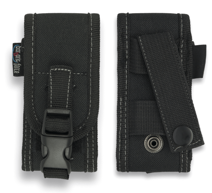 Schwarzes Nylonholster mit Schnalle