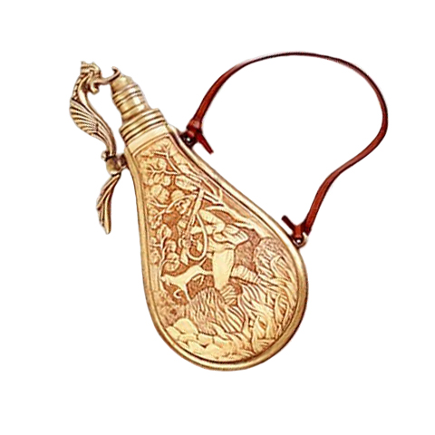 Polvorera Bota de metal con acabado marfil