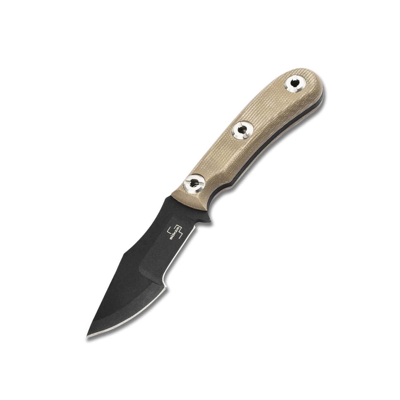 Couteau monobloc avec lame en acier au carbone et manche en micar...