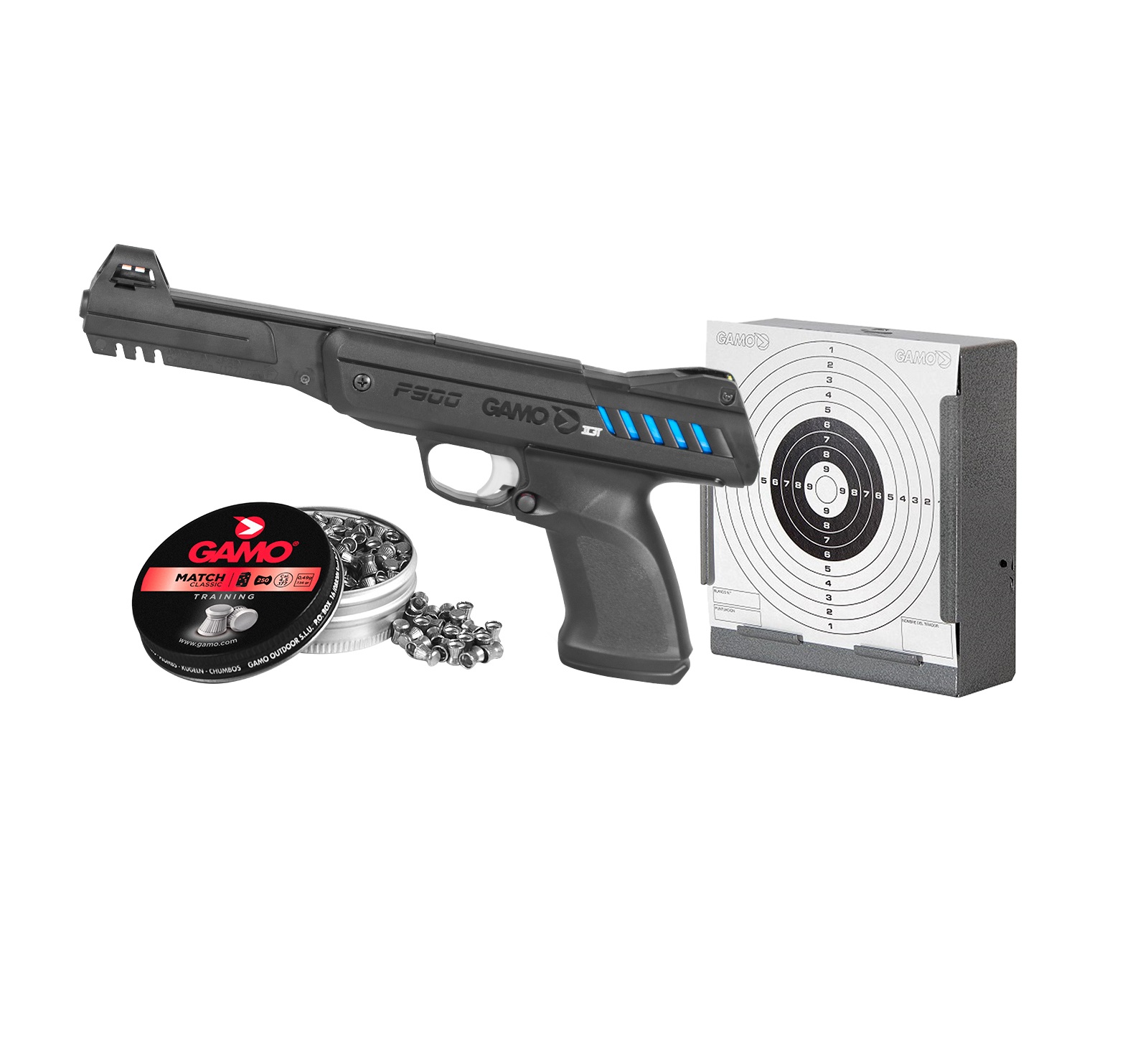 Conjunto de pistola de ar comprimido Gamo P-900 IGT com cano dobr...