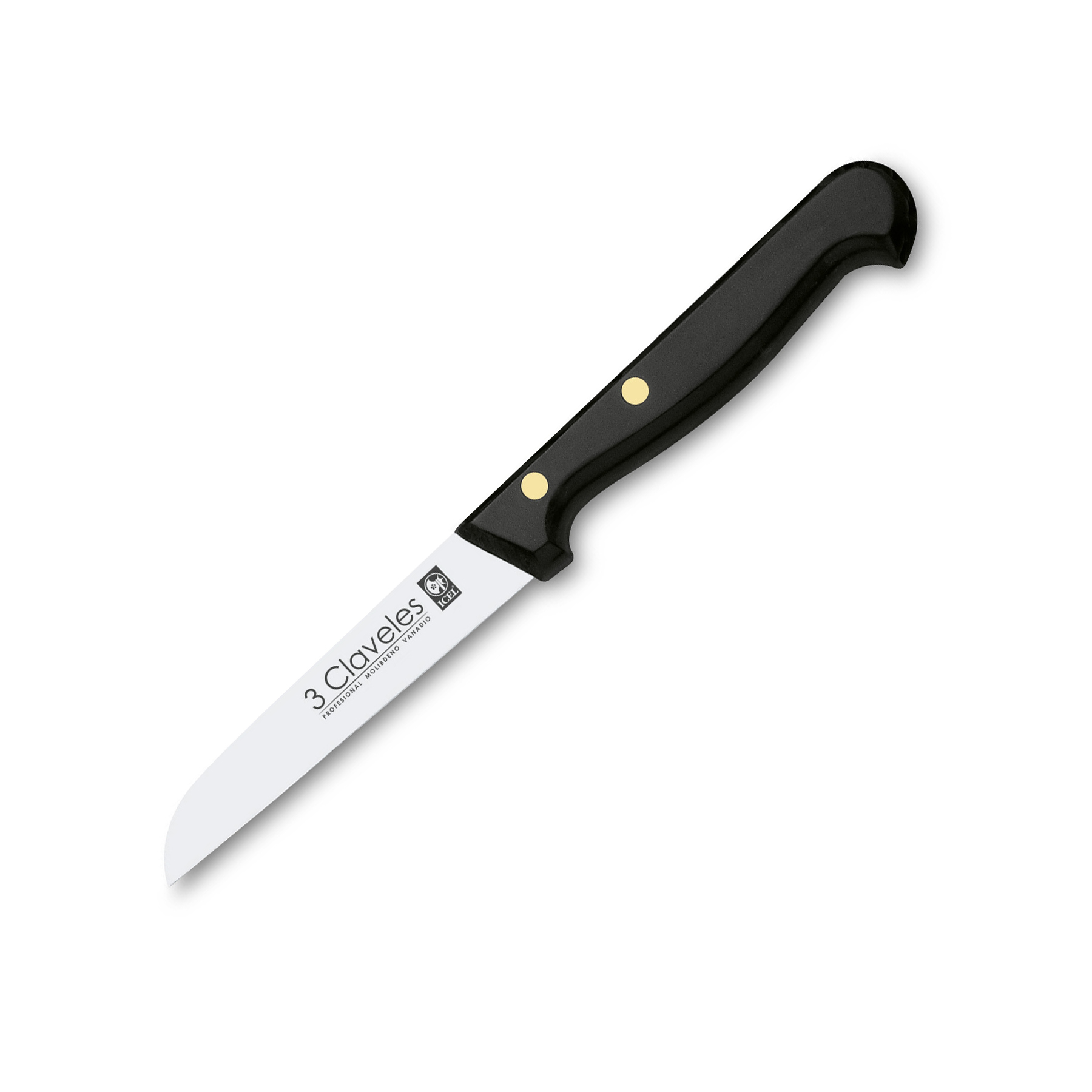 cuchillo mondador 8 cm mango de pom 3 Claveles