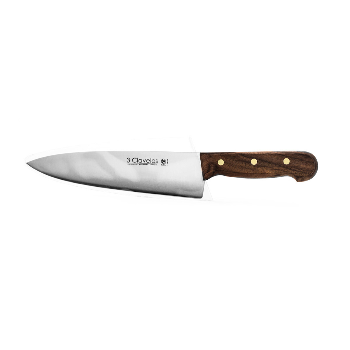 Cuchillo cocinero con mango de madera de palisandro y hoja de 21 cm 3 Claveles