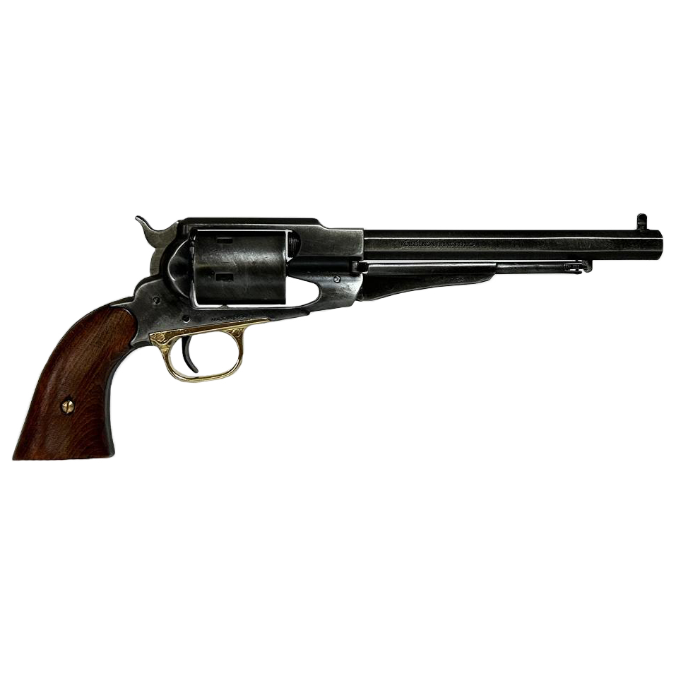 Réplica Remington 1858 Conversión acabado metal negro envejecido