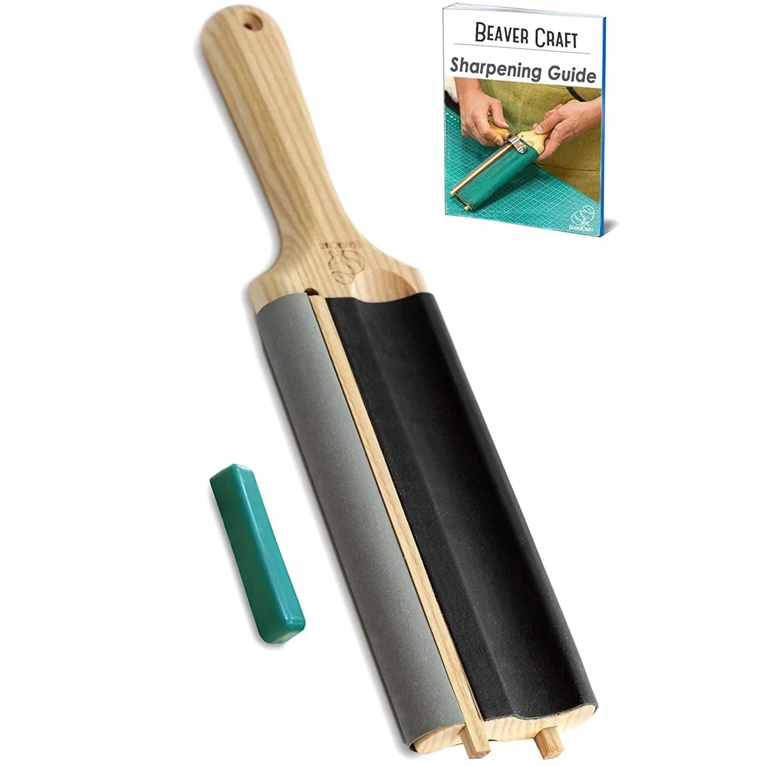 Doppelseitiger Leder-Streichriemen für Hakenmesser und Hohlmeißel