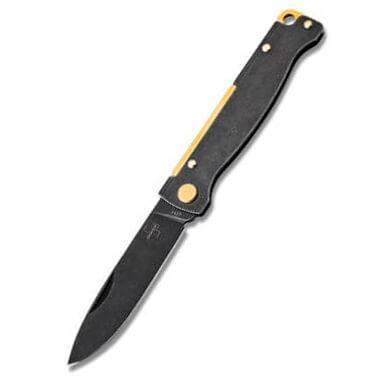 Taschenmesser mit fallender klinge und blackwash finish