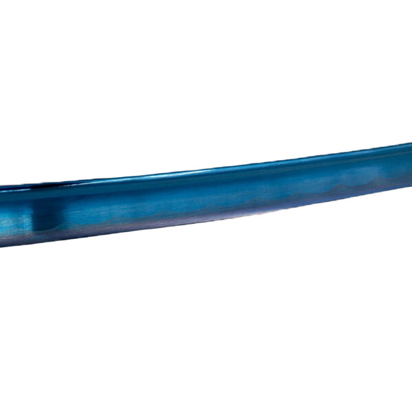 Functional blue katana with presentation box and support