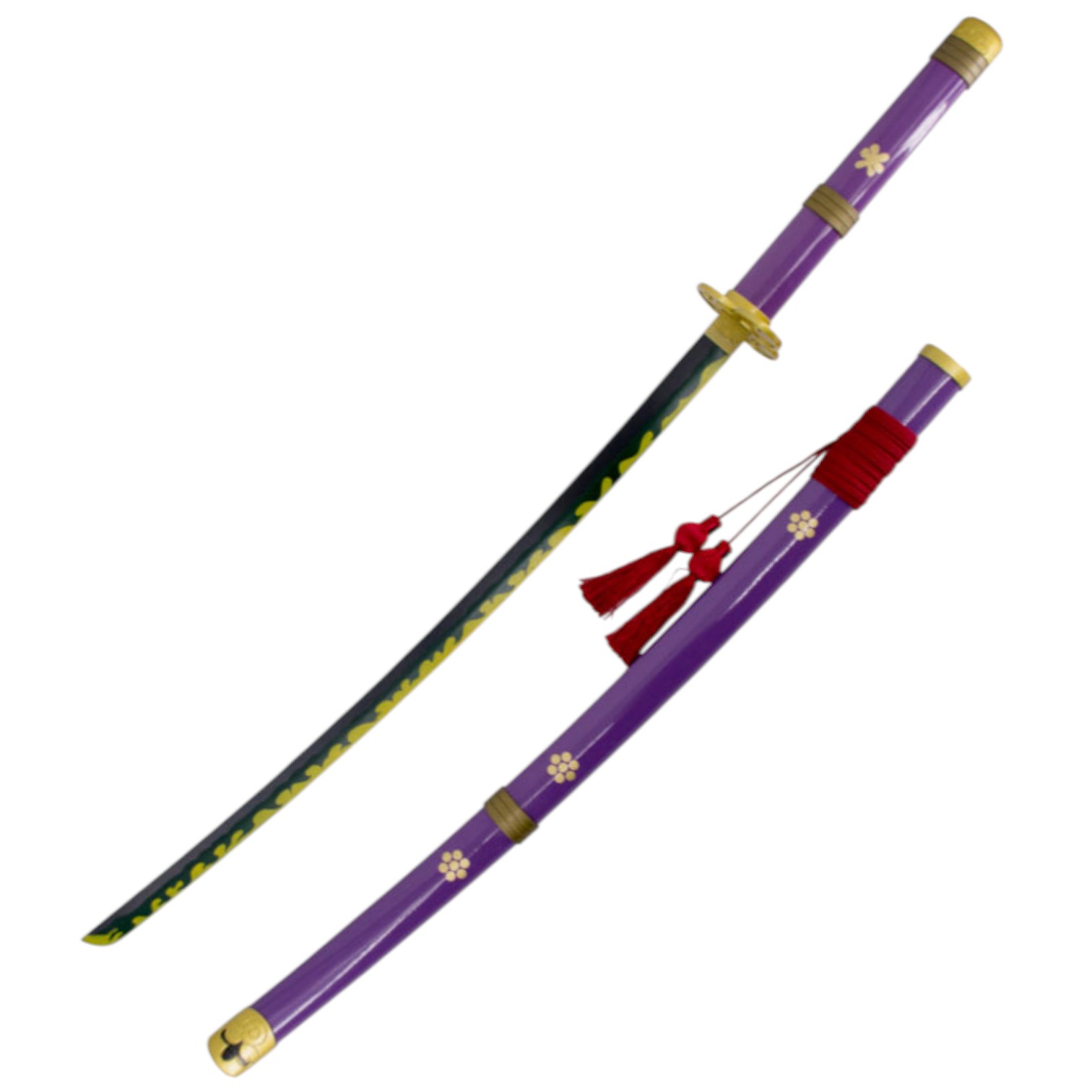 Katana Enma de Zoro en One Piece couleur lilas avec des détails d...