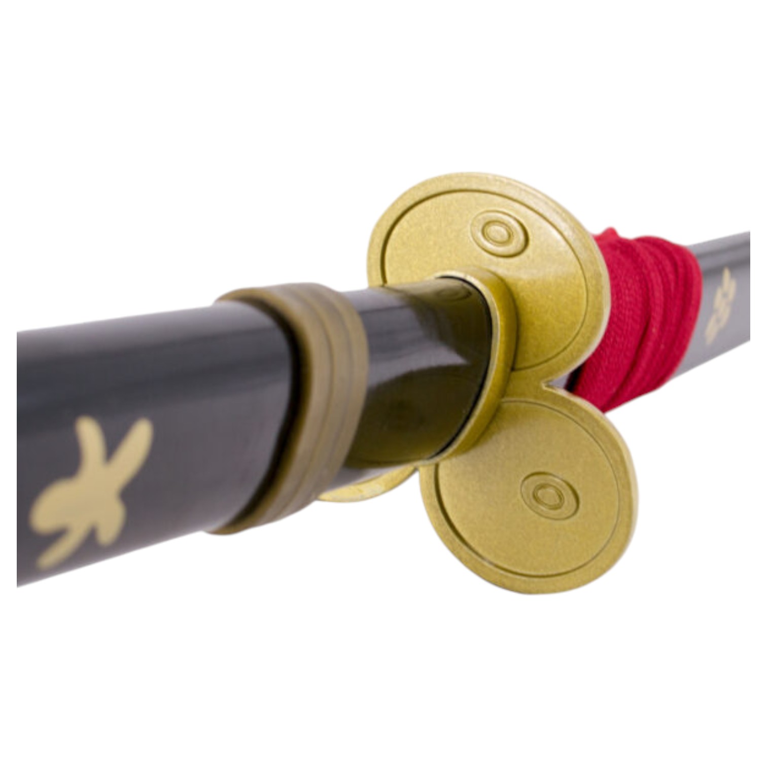 Katana Enma de Zoro en One Piece couleur noire avec des détails dorés et rouges