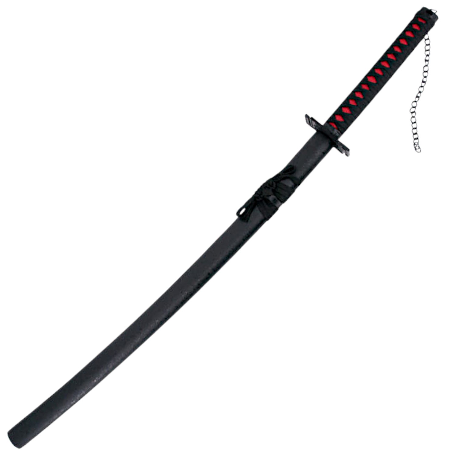 Katana Tensa Zangetsu Hollow Ichigo von Bleach mit schwarzem Griff und Scheide