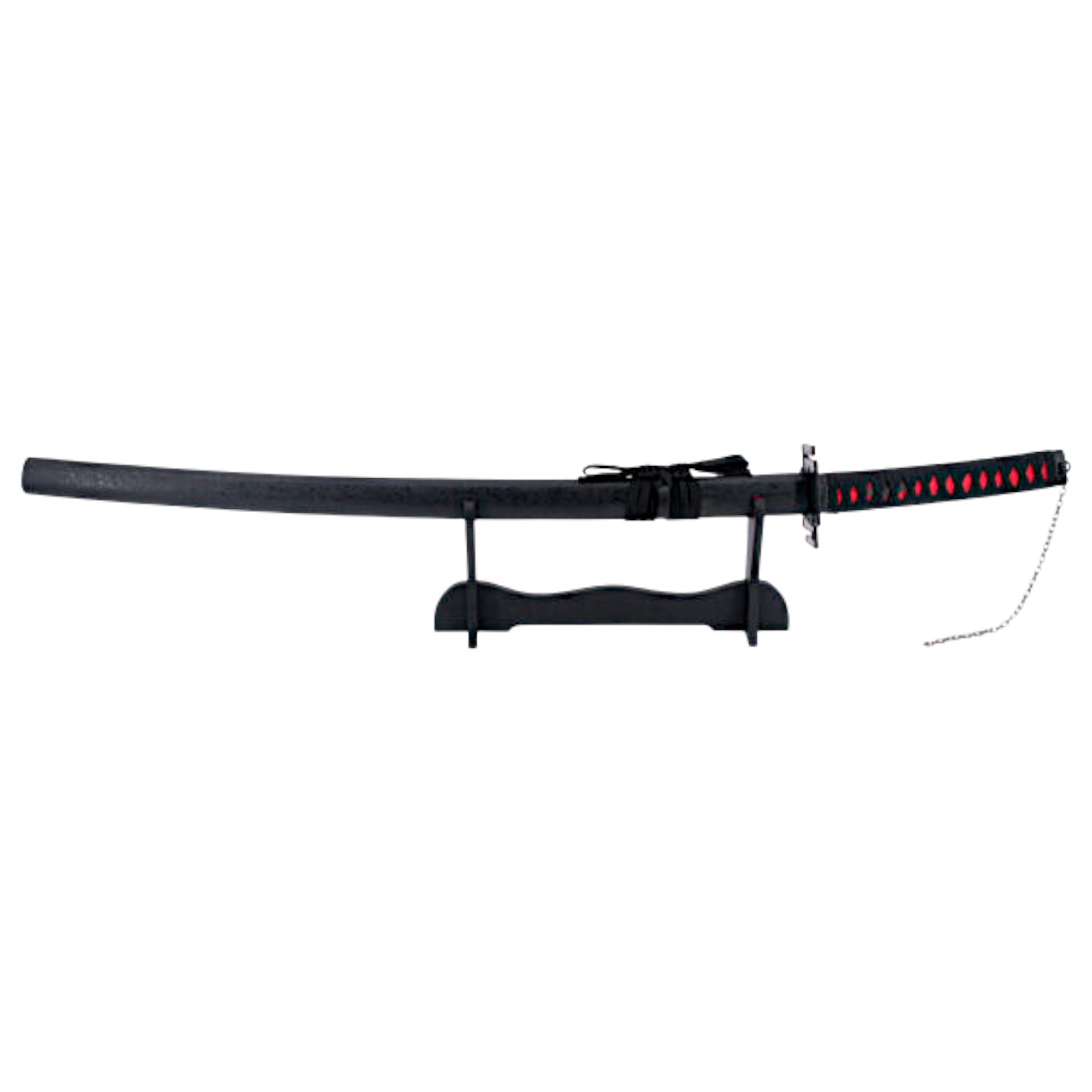 Katana Tensa Zangetsu Hollow Ichigo von Bleach mit schwarzem Griff und Scheide