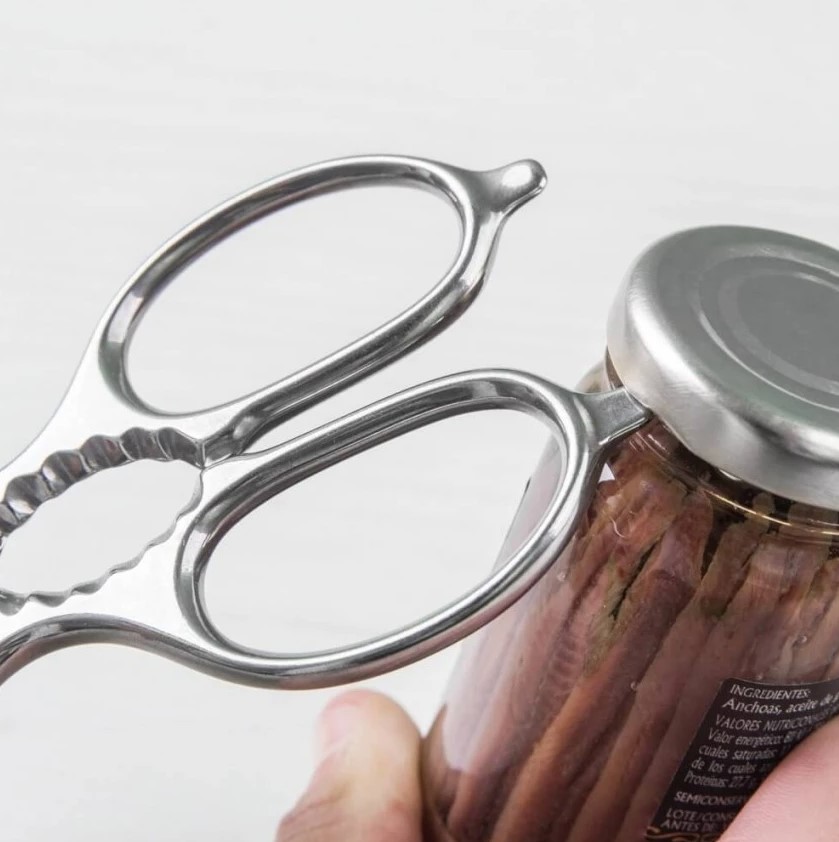 Ciseaux de cuisine multi-usages amovibles de 8" en acier inoxydable au fini brillant