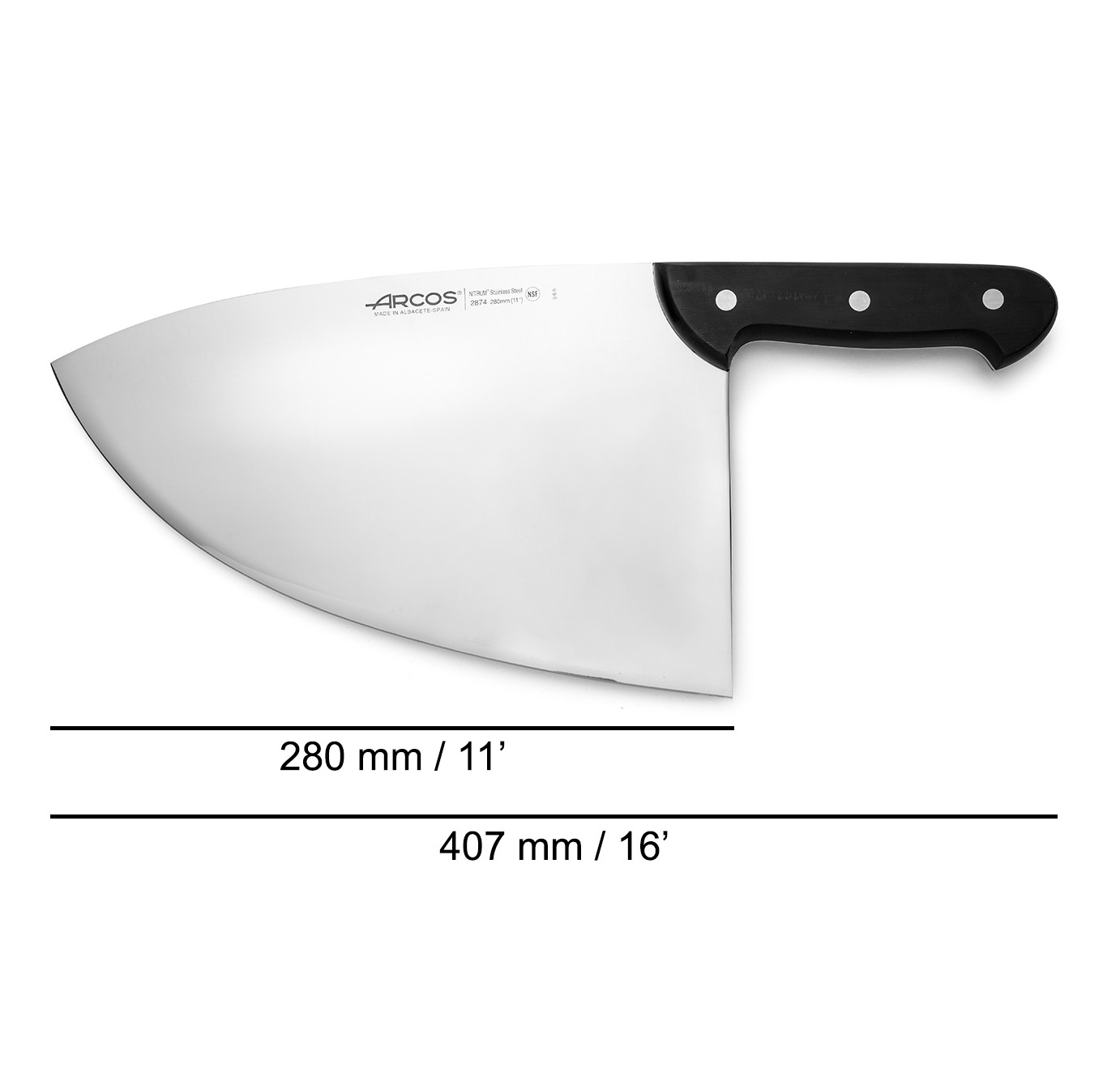 Hache à fileter Arcos Série Universelle 28 cm de long