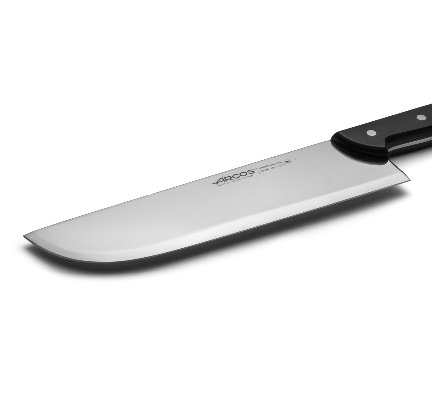 Cuchillo Carnicero Arcos Universal con hoja ancha de 30 cm y mango de Polioximetileno