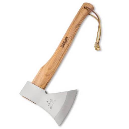 Taktische axt mit griff aus walnussholz