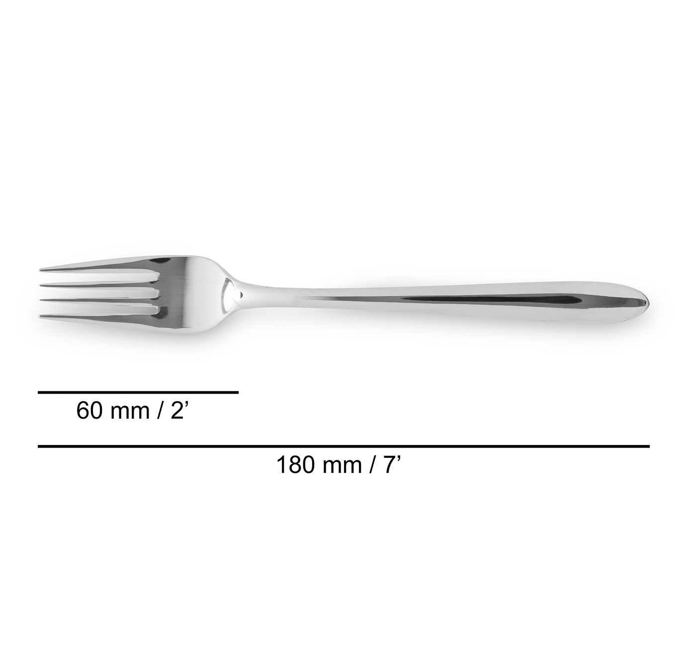 12 Tenedores de postre Arcos serie Berlín acero inoxidable 180 mm