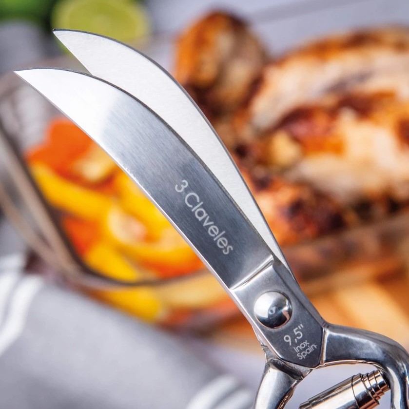 Tesoura de trinchar aves polida 24 cm 3 Claveles