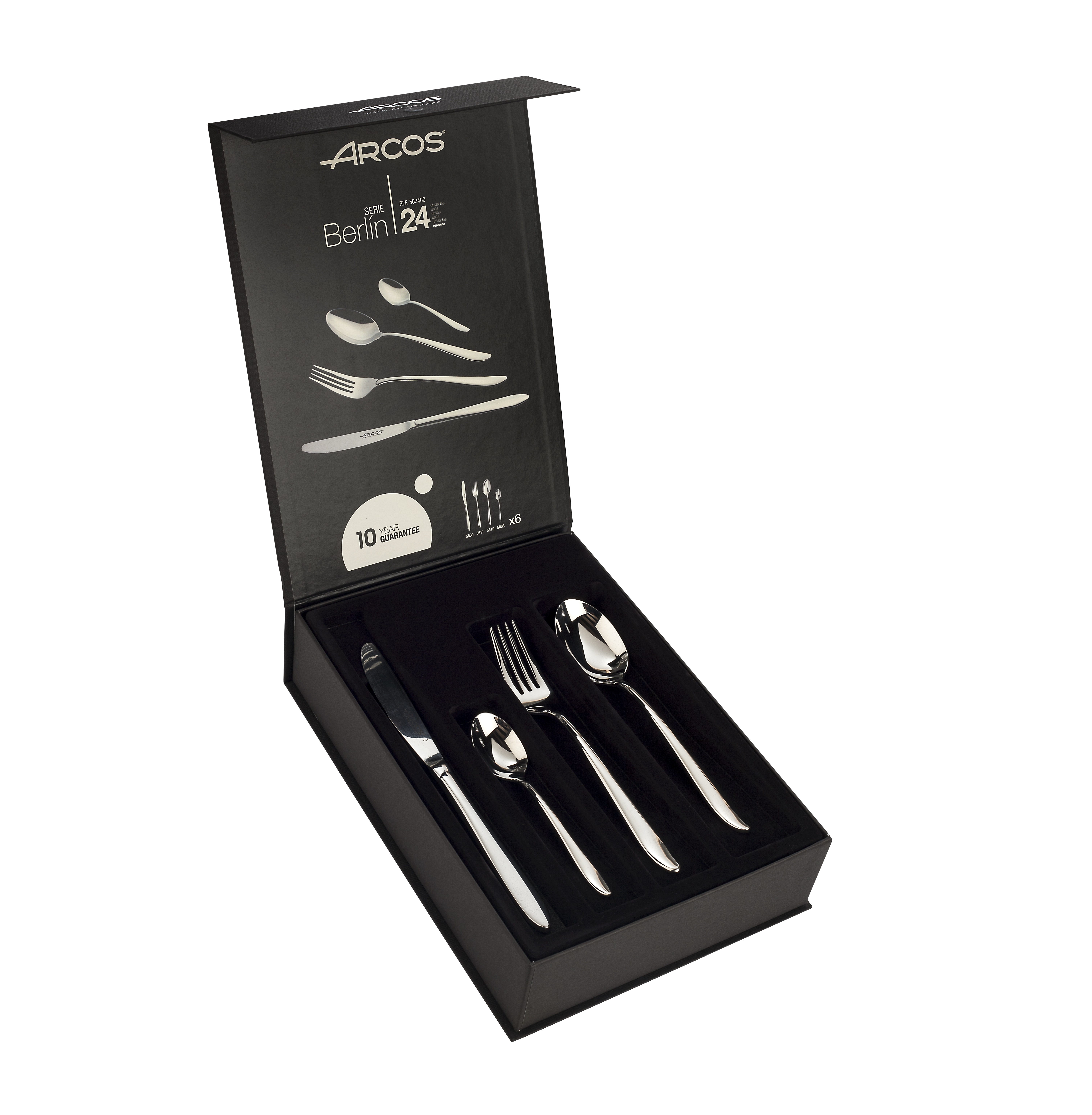 Arcos Berlin 24-teiliges Edelstahl-Besteckset