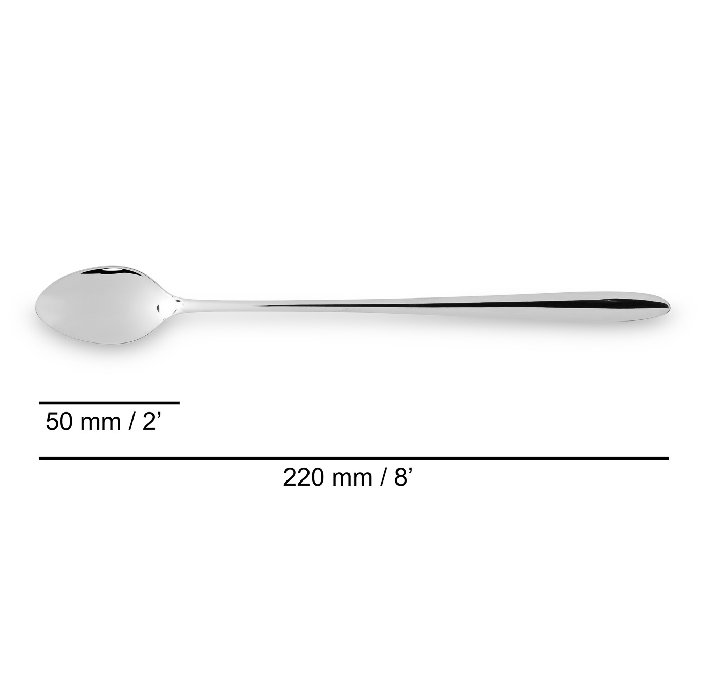 Embalagem de 12 colheres de refrigerante Arcos Berlin em aço inoxidável de 220 mm