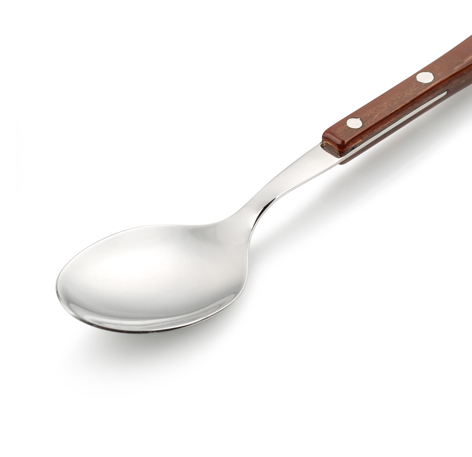 12 Arcos Manchega table spoons measuring 205 mm with compressed wood handles