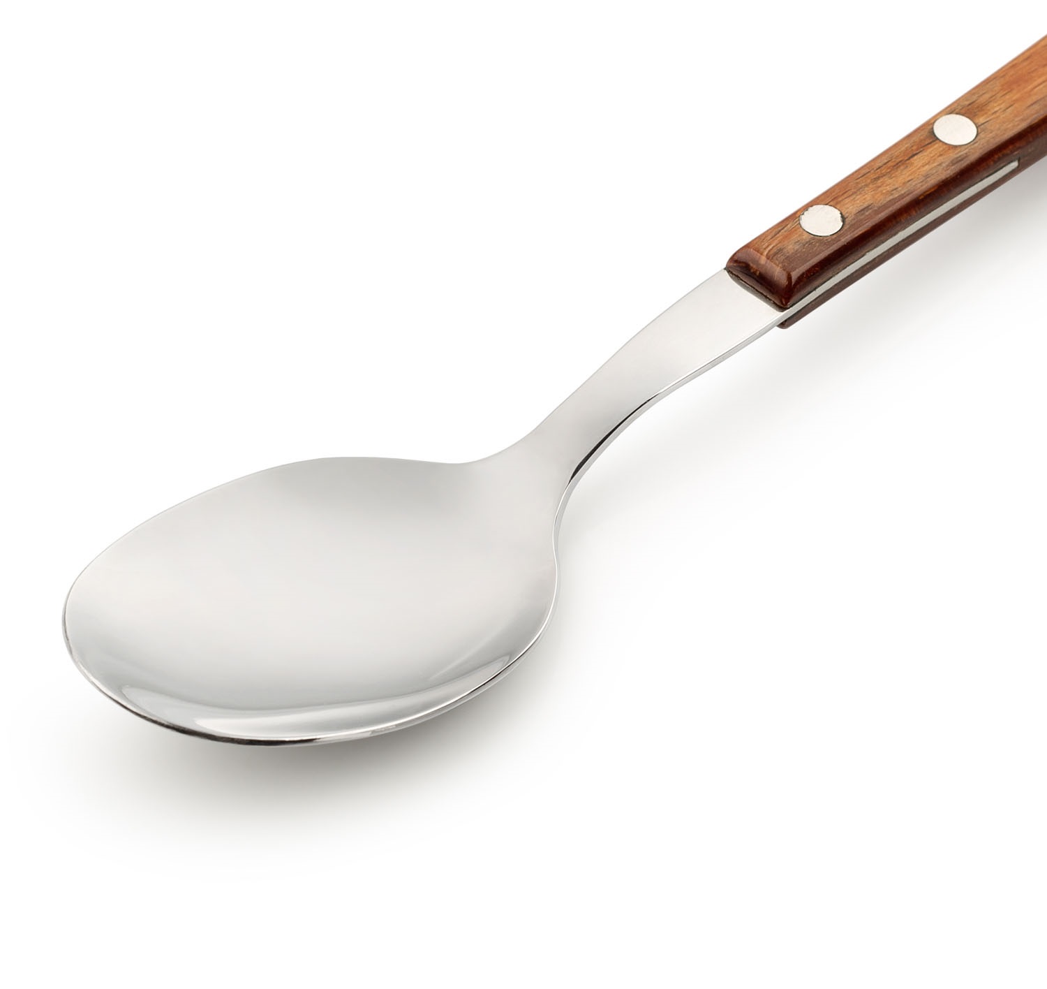 12 colheres de sobremesa Arcos Manchega com 171 mm com cabos de madeira comprimida