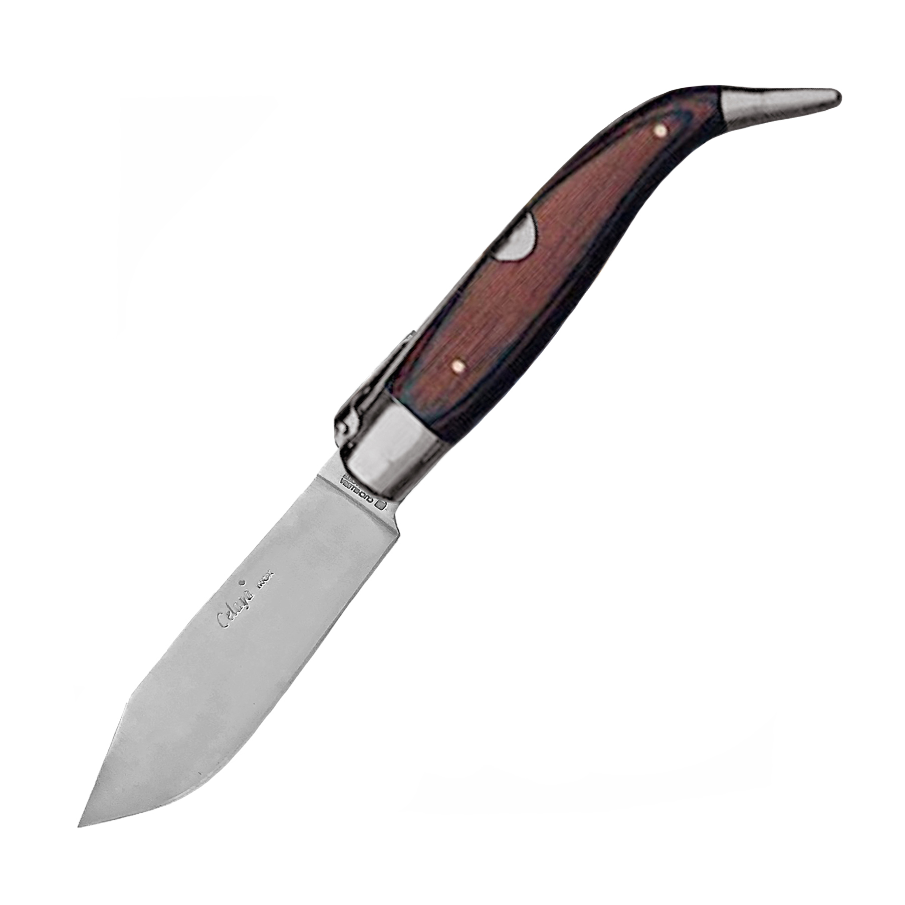 Pastora handgefertigte Taschenmesser mit rotem Holzgriff und Alum...