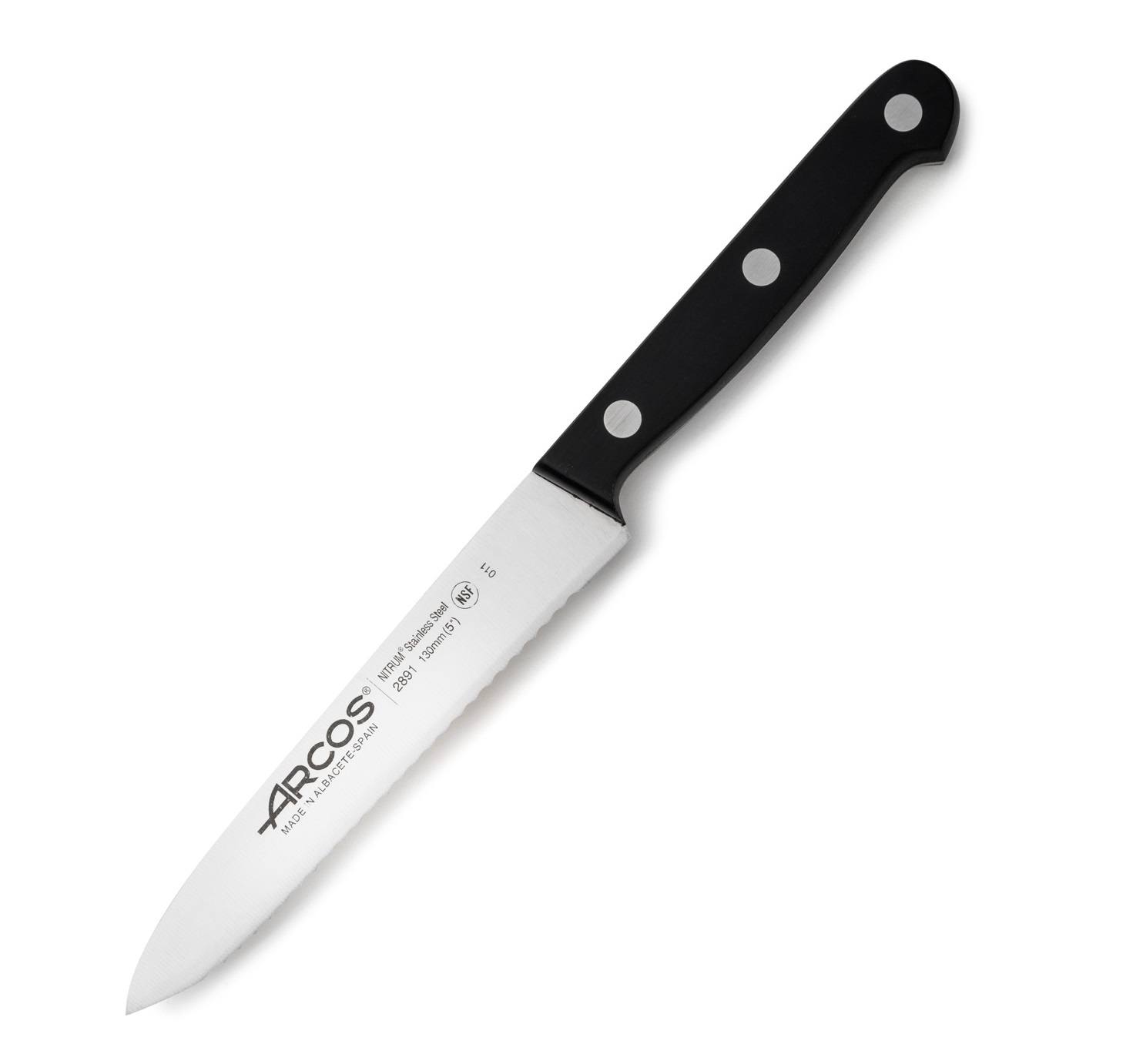 Arcos Universal 130 mm Tomatenmesser mit schwarzem Polyoxymethyle...