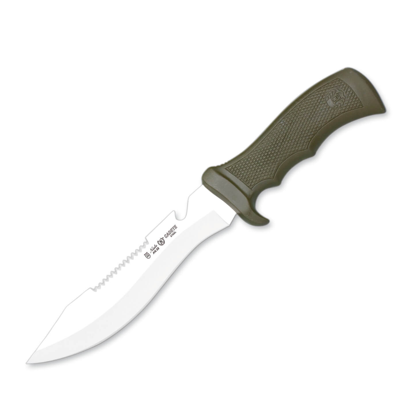 Nieto Cadete Jagdmesser mit grünem ABS-Micarta-Griff und 14 cm la...